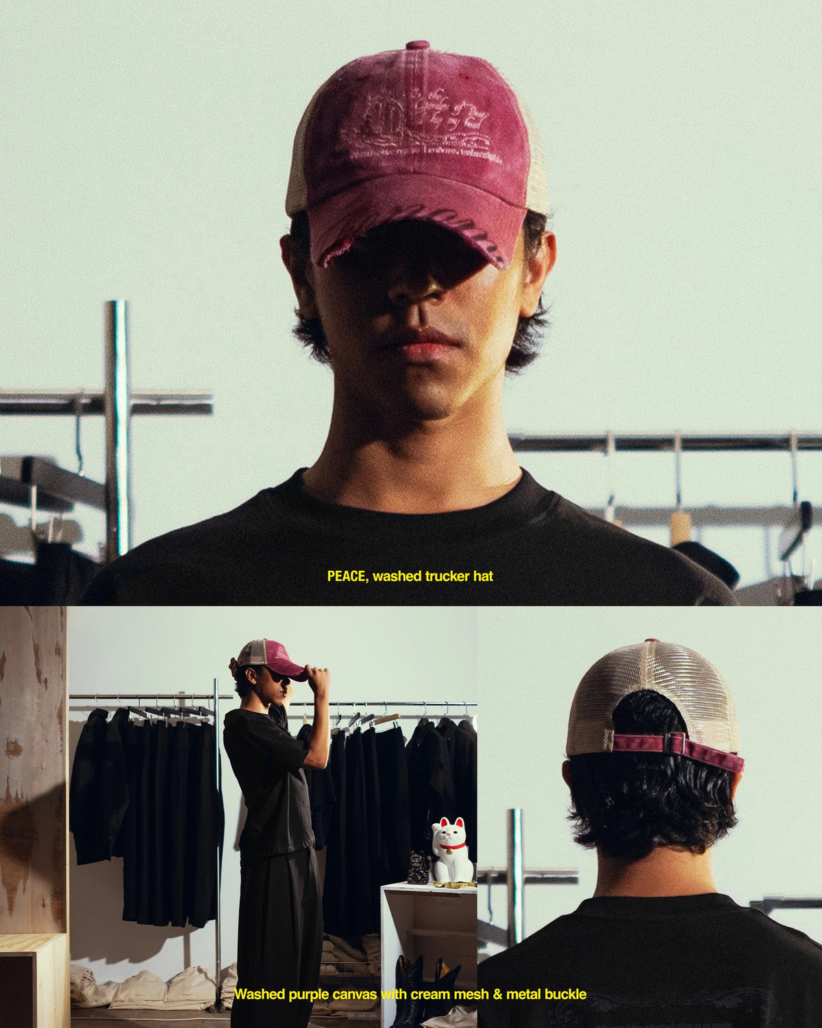 PEACE, trucker hat