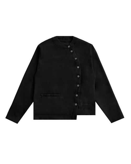 STEIN, cotton fleece overshirt, front flat